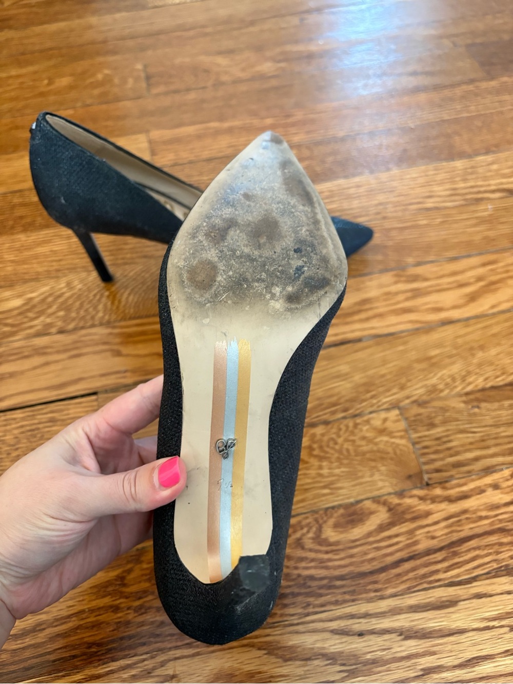 Sam Edelman Women’s Black Pointed Toe Stiletto Pumps 7.5